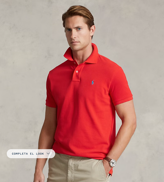 El icónico polo de malla corte ajustado / Polo cuello camisero corte ajustado Ralph Lauren 3