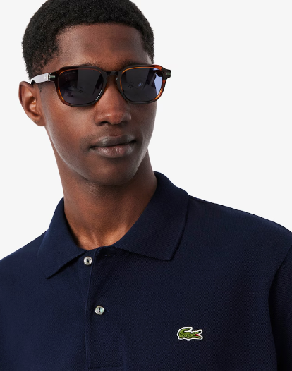 Polo de piqué modelo exclusivo de corte clásico Lacoste 27. Polo piqué cuello camisero Lacoste 27